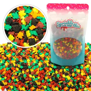 Raking in the Fall – Edible Autumn Leaf Sprinkles Mix for Cakes, Cupcakes & Cookies - Thanksgiving & Harvest Sprinkles