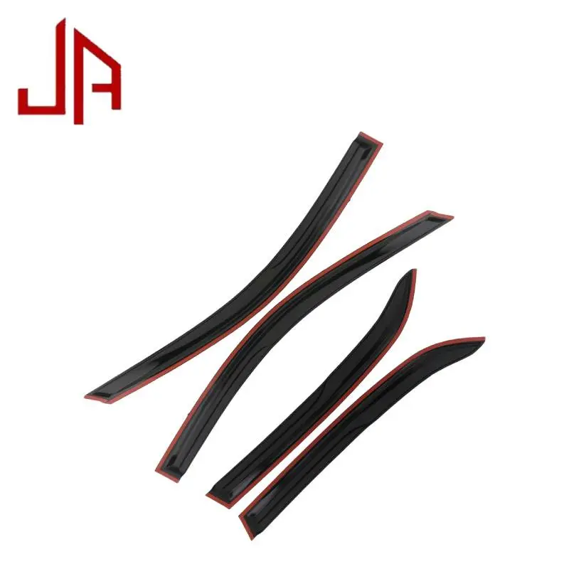 For 2003-2007 Honda Accord 4 Door Sedan Mugen Style Window Rain Guard Visor, Dark Smoke Vent Shade Deflector, Side Window Air Deflector, Wind Noise Reduction, Sun Rain Wind Guard