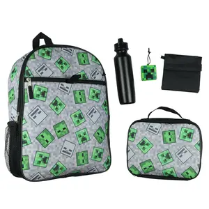 Minecraft Creeper Ghoul 16" Backpack and Lunch Kit 5pc Set Minecraft Creeper Ghoul 16" Backpack and Lunch Kit 5pc Set