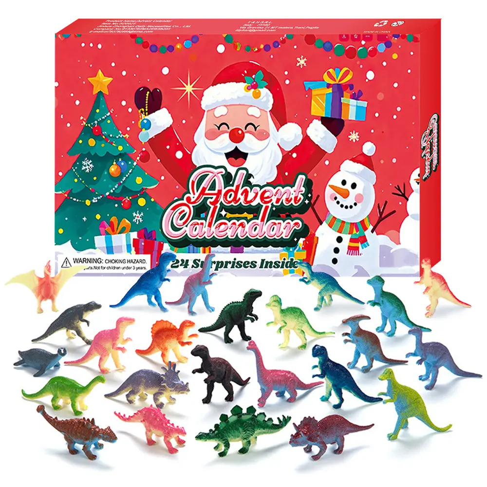 2025 Christmas Advent Calendar, 24-Day Countdown Calendar Blind Box, 24-IN-1, Dinosaur Toy Series, Christmas Children's Toys & Party Gifts, Surprise Gift for Kids Boys Girls