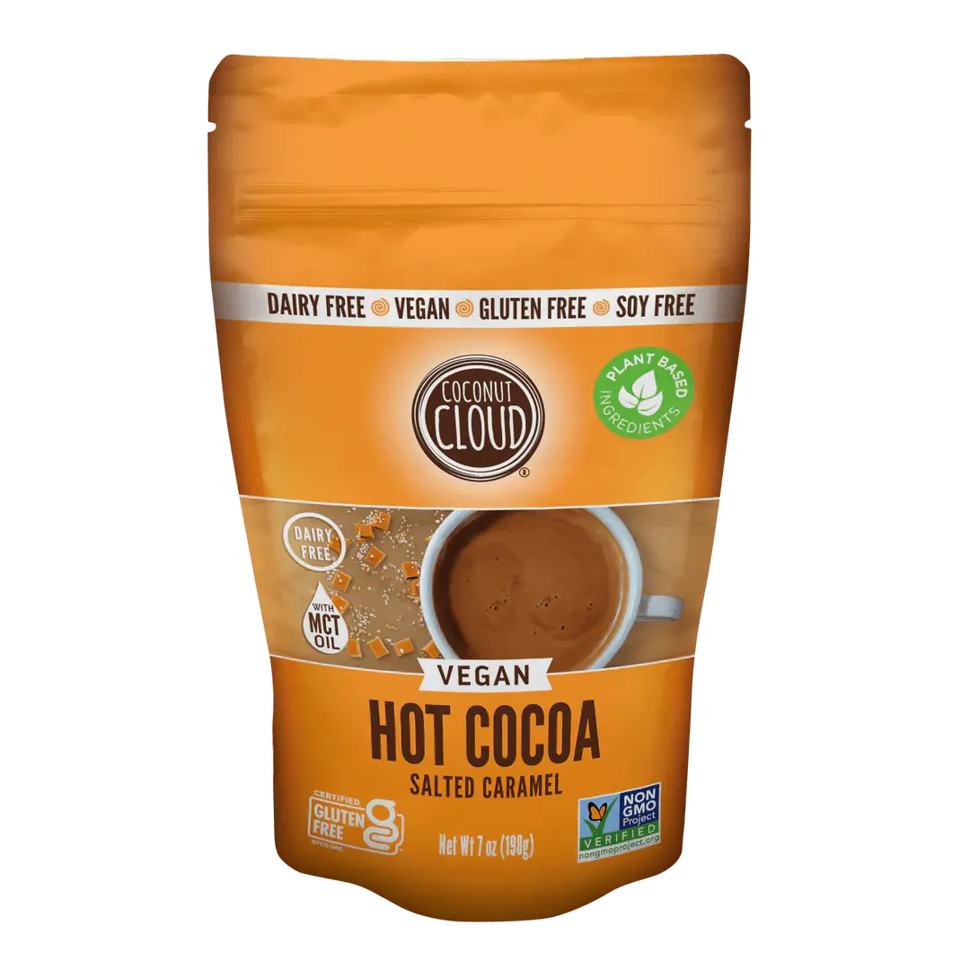 COCONUT CLOUD: Salted Caramel Hot Cocoa - Dairy-Free Instant Hot Cocoa Mix - 7 oz - Vegan, Natural, Creamy Chocolate - Gluten-Free, Soy-Free, Non-GMO