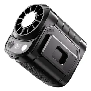 TADEKERU USB waist-mounted fan Rechargeable Cooling Fan with Flashlight & Power Bank, Portable Fan for Outdoor Work, Hiking, Camping, Travel