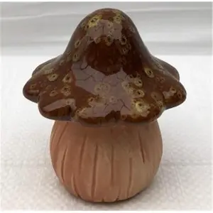 212 MAIN 4.5 in. Glazed Miniature Ceramic Mushroom Figurine - Home Decor Ornament, Home Supplies Display for Living Room Inspiration