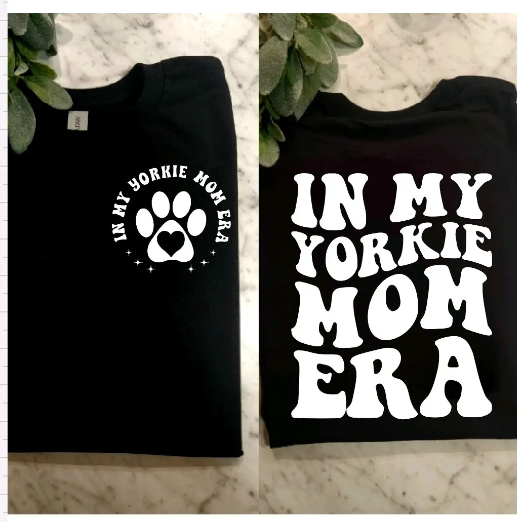 yorkie mom shirt in my yorkie mom era yorkshire dog mom short sleeve tshirt