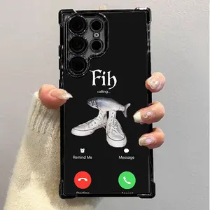 Fih Calling phone caseFor S22 S23 S24 FE ULTRA PLUS Four-corner pad mobile phone protective case #SMYU2