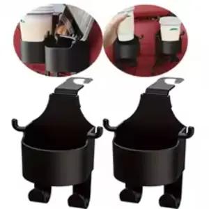 Car Headrest Cup Holder Backseat Organizer, Multipurpose Vehicle Rear Seat Storage Holder for Cups Phones Snacks, Essential Car Accessory, Multifunctional Car Organizer, Car Storage Organizers
