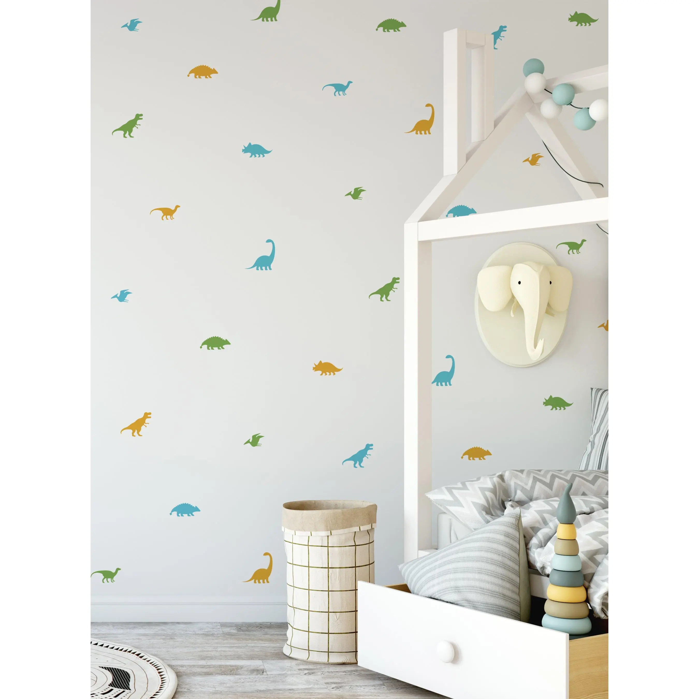 Dinosaur Wall Decal - Dino Shapes Nursery Decal