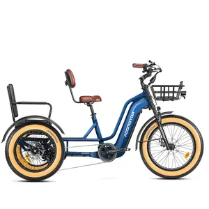 ADDMOTOR GREATTAN L Electric Tricycle for Adults, Dual-Battery System Two Seater Electric Tricycle, 750W 65Mi/130Mi 20AH/40AH 48V, Parking Brake, Rear Motor Differential, Passenger Seat