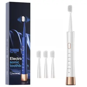 Sonic Electric Toothbrush for Adults, USB Rechargeable Sonic Toothbrush with 3 Brush Heads, Smart Timer, 5 Modes, 2-Hour Fast Charge Last 30 Days