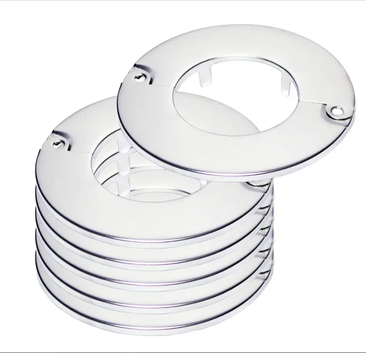 Floor and Ceiling Plate Split Flange, Fits 1-1/2 Inch IPS Galvanized Pipe or 2 Inch Copper Pipe, Chrome Finish (Pack of 6)