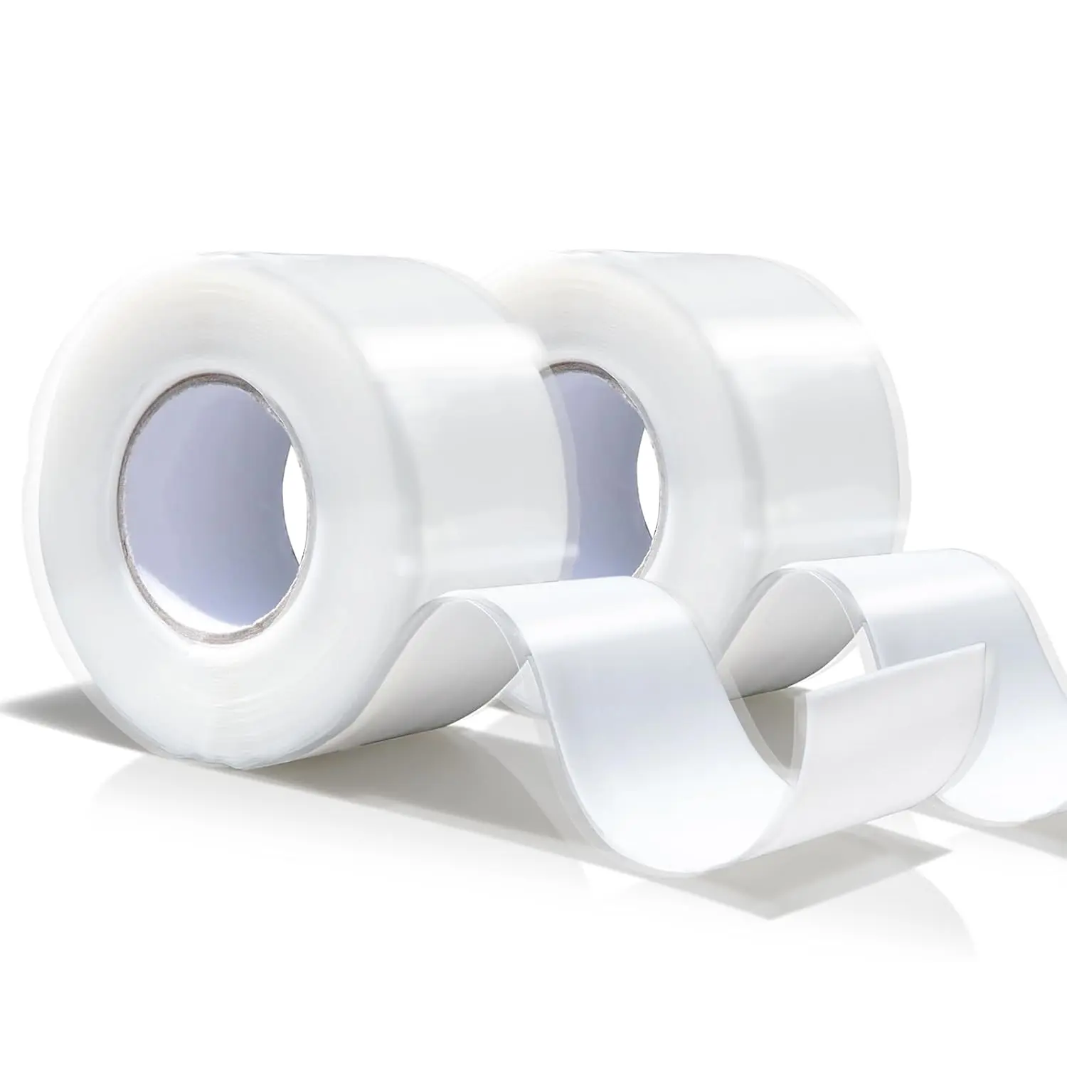 2 Rolls 1IN X 10FT Grip Tape,Rubber Tape,Silicone Tape,Grip Tape for Handles,Self Fusing Silicone Tape,Grip Wrap,Handlebar Tape for Fishing Pole,Pull Up Bar,No Adhesive,White