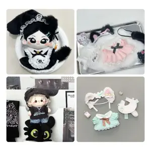 Kawaii Cat 10cm Doll Clothes Comfortable Casual Wear For Cotton Doll
