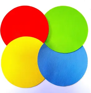 4pcs Rubber Jar Opener Bottle Gripper Non Slip Pad Multi-function Can Opener for Seniors with Arthritis Weak Hands (Circle One)