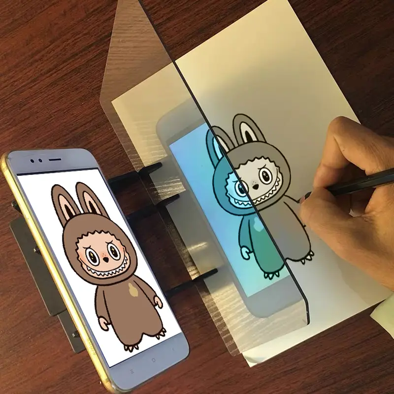 DIY Drawing Tracing Pad Optical Projector - Mirror Reflection Copy Board, Comic Tracer Art Stencil Tool with Phone/Pad Compatibility, Trading Character/Cartoon Art Drawing & Writing Boards, Develops Drawing Skills, Easy to Operate Xmas Gift for Kids, Art
