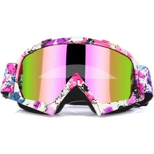 Motocross Goggles - ATV Dirt   UTV MX Offroad Riding Goggles with Anti UV, , Anti Fog Lenses for Men, Women, Youth &