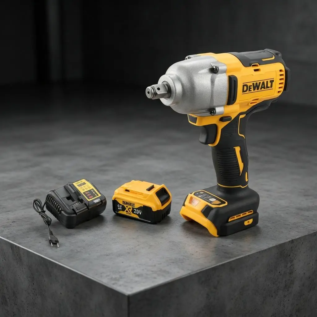 DeWalt DCF900 20V MAX XR 600NM Brushless Impact Wrench Drill, 1/2" Cordless High Torque Impact Gun with 6.0Ah Batteries & Fast Charger, Power Tools for Auto Repair & Construction Machinery Maintenance, 1/2" Cordless Impact Gun