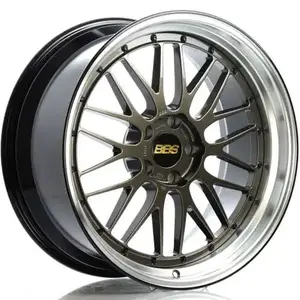 BBS LM462SNB-BKD 21x10.5 +10 Selenite Bronze Diamond Cut Machined Lip Forged Two Piece Mesh Wheel