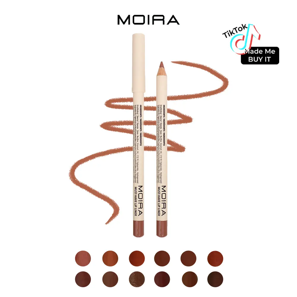 MOIRA | Must-Have Lip Liner Pencil (002, Natural Sand) | Creamy High-Pigment Formula for Smooth, Long-Lasting Lip Definition, Shade