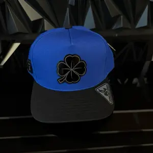 Clover Hat Black Plate Logo SnapBack Cap with Premium Quality Blue