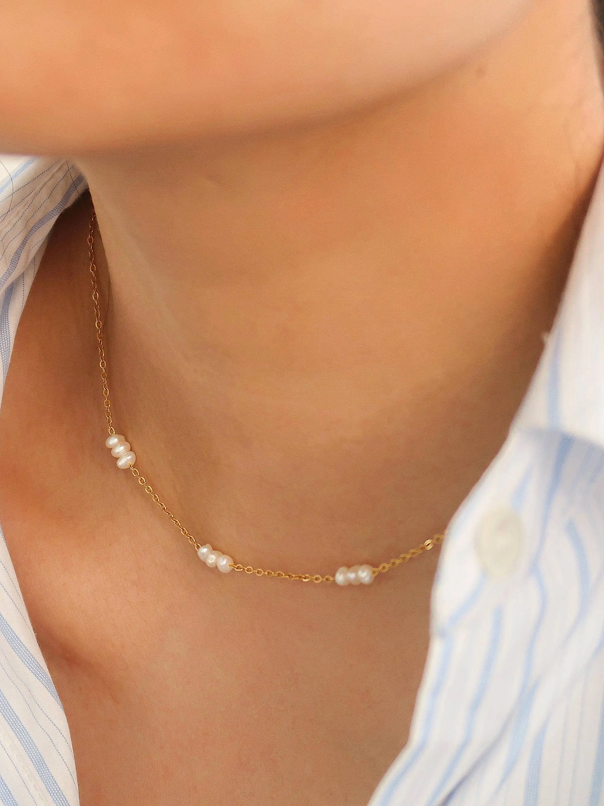 Leilani Petite Multi Pearl Necklace