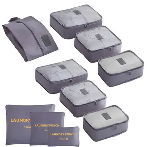 7pcs/12pcs Packing Cubes for Suitcases, Travel Luggage Packing Organizers, Travel Clothes Organizer, Essential Travel Accessories with Shoe/towel Laundry Bags