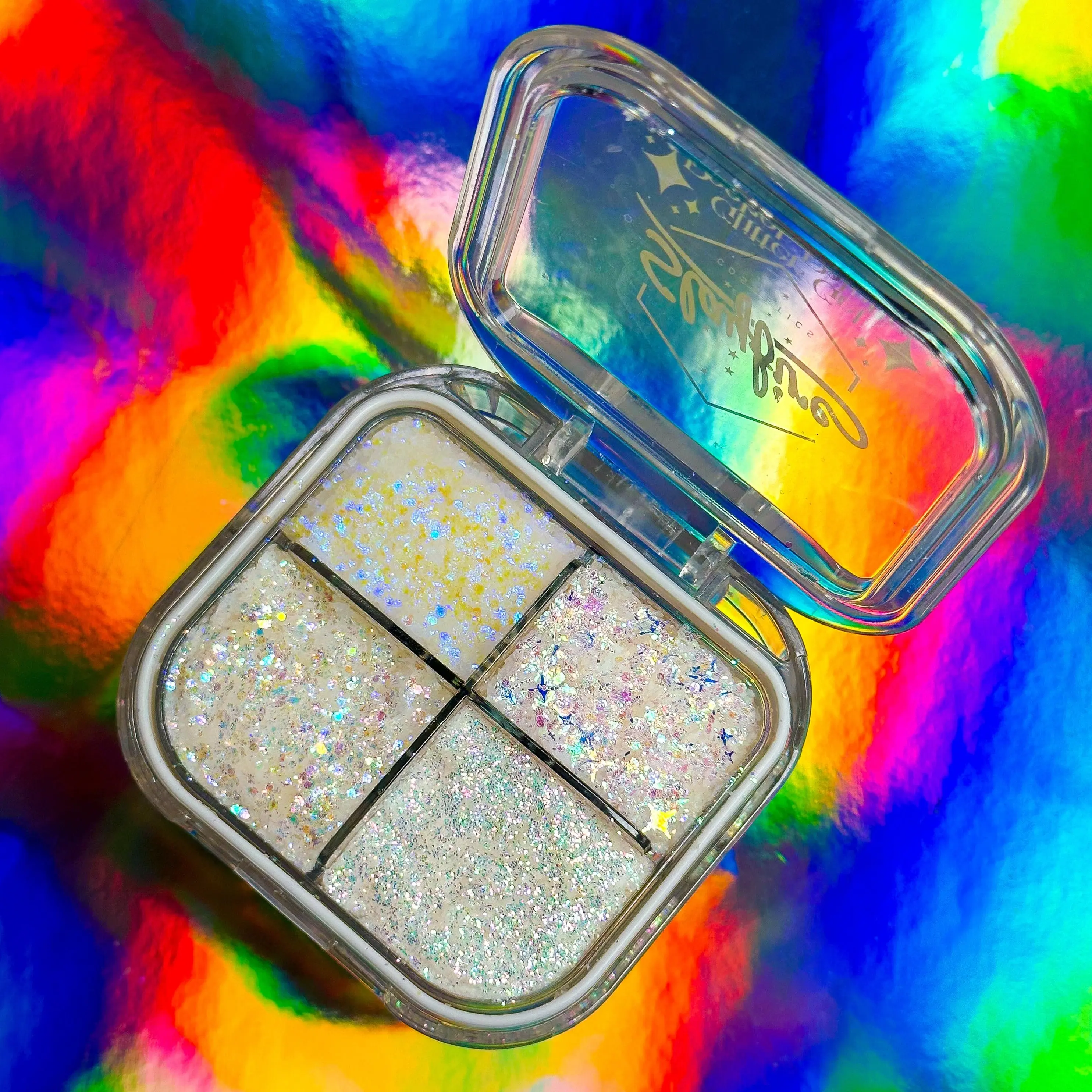 Mini Diamond Skin - Glitter Gel Pocket Palette (4 Iridescent colors) Slayfire Cosmetics