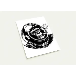 Astronaut Monkey Smoking  Pack of 10 Post Cards (US & CA)