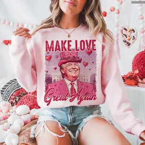 #Donal.trump Make love great again sweatshirt, Retro Valentines sweater, Funny #Trump tee, Funny Valentines, Gift for her Anime Inspired Tee