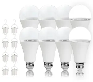 Emergency Rechargeable Light Bulbs, 48H Long Lasting Power Outage Lights,12W 5000K Battery Backup Emergency Light Bulbs for Home Power Failure Hurricane