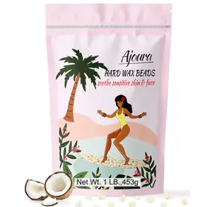 Ajoura 1lb Refill Wax Beans for Hair Removal Kit, Brazilian Coarse Waxing for Bikini, Face, Eyebrow, Back, Chest, Legs, Armpit, At Home Waxing Beads for Women Men