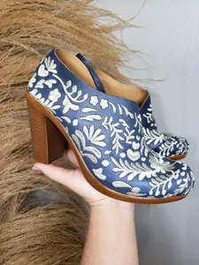 Stella embroidered Mexican wedges, Mexican Huarache, Mexican Wedge Sandal, Mexican Heels, Huarache Mexicano, Mexican Sandal, Gift for Her