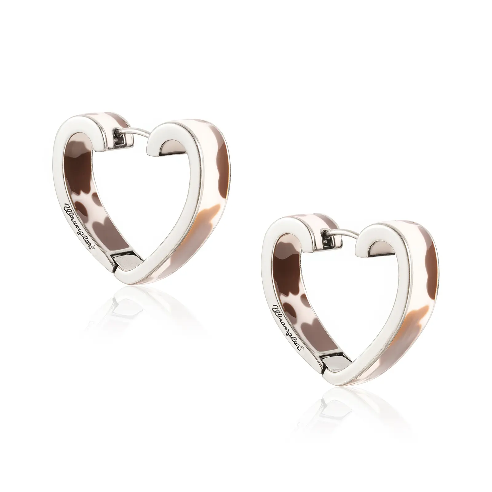 Wrangler Western Cowprint Heart Earrings for Women Gold Plated Fashion Jewelry Valentine's Day Gift Selection TikTokShopJumpstartSale
