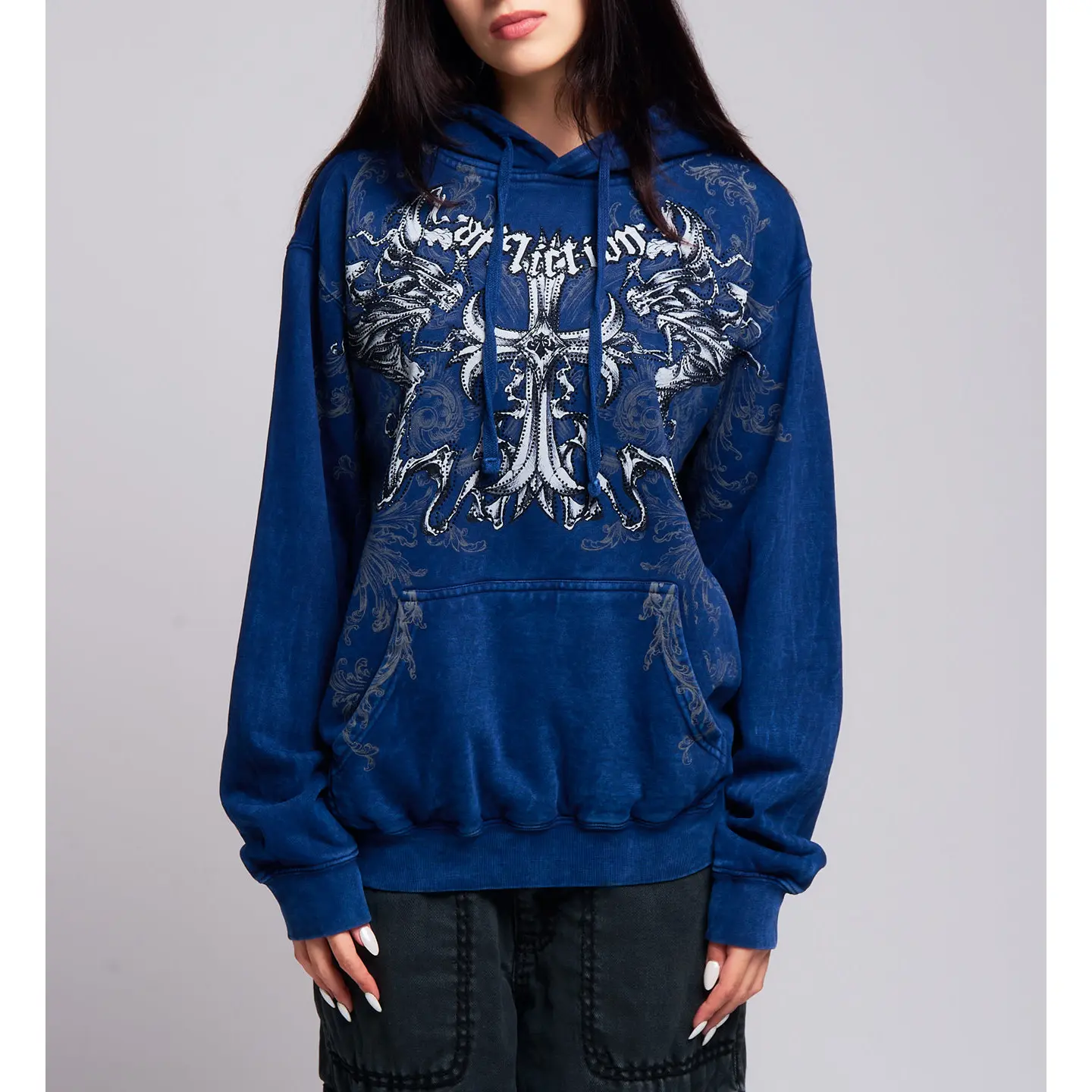 Affliction Women's Oversized Pullover Hoodie Jump