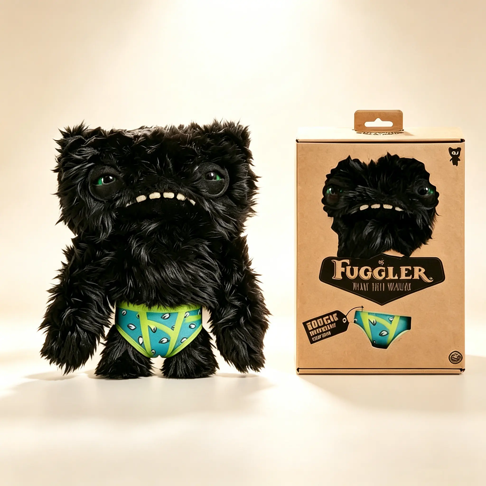 New Fuggler Big Teeth Plush Toy, Ugly-Cute Funny Monster Stuffed Doll with Signature Iconic Big Teeth, Quirky Cute Decorative Play Plush for All Ages