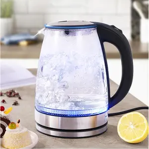 Electric Kettle Water Boiler, 2.0L Electric Tea Kettle, WideOpening Hot WaterBoiler with LED Light, Auto Shut-Off &Boil DryProtection, Glass Black Household boil-drykeepwarm Kitchen Appliances Automatic Steel
