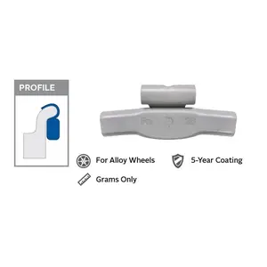 212 MAIN AWN Series Coated Surface Steel Wheel Weight - 0.25oz Automotive Tire Repair & Fitting Tool for Alloy Wheels