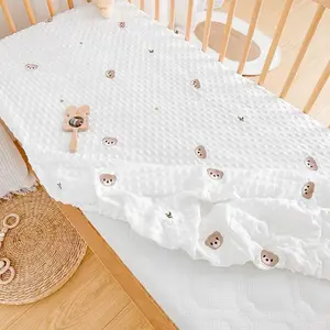 Baby Crib Bed Sheet Soft Comfortable Doudou Velvety Fabric All Seasons Use, Ideal for Newborns & Infants