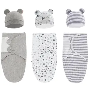 3-Pack   Swaddle Sleep Sacks -  Swaddle Sack -   Swaddles 0-3 Months (Grey)