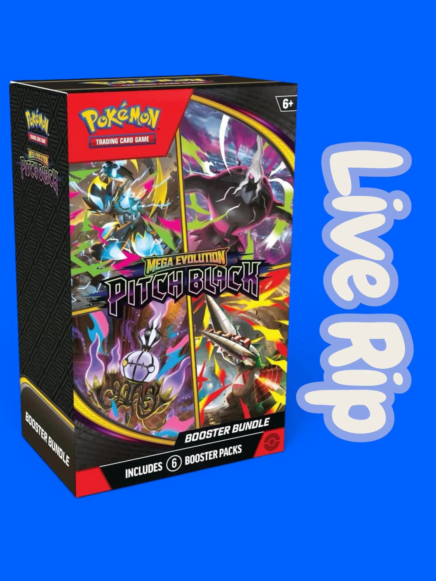 (LIVE RIP) Pokémon TCG: Mega Evolution – Pitch Black Booster Bundle (ME05)