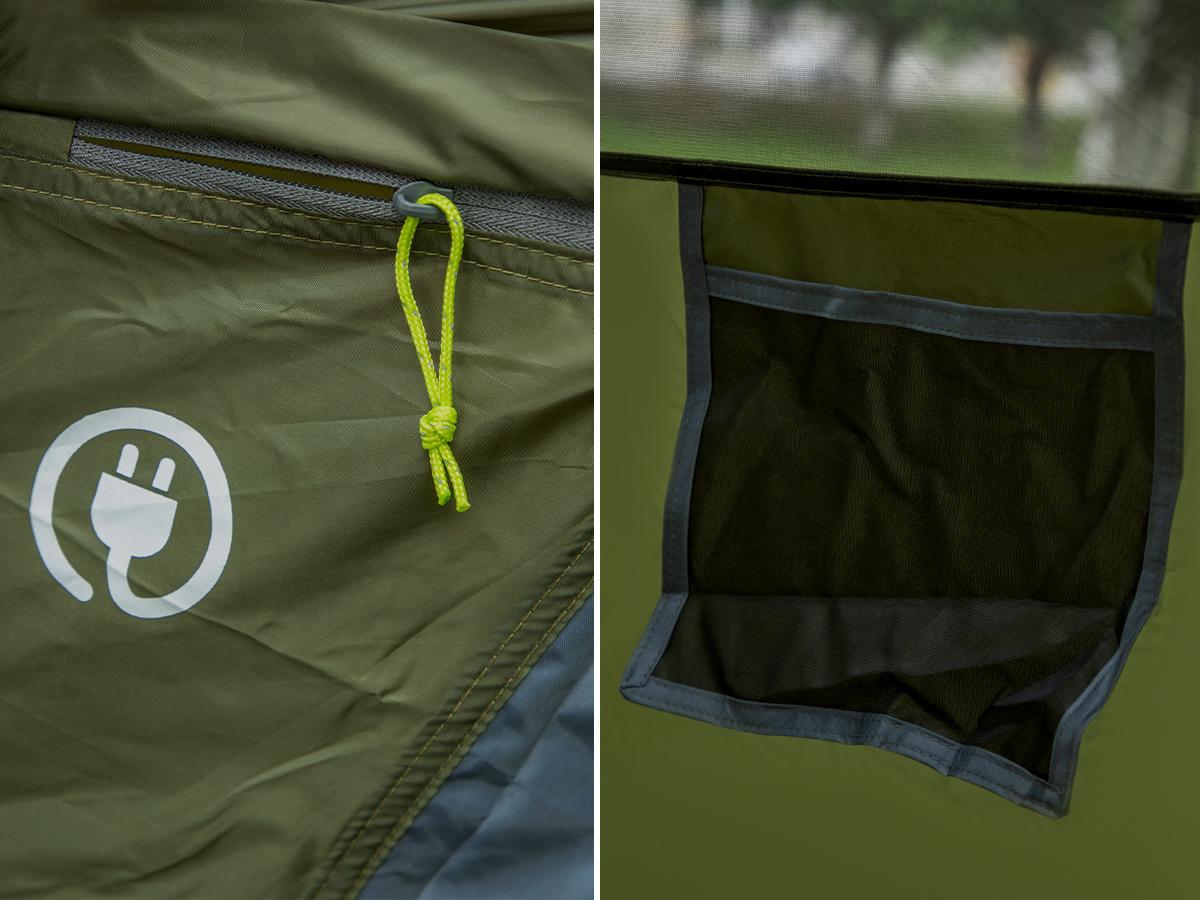 Night Cat Upgraded 1-4 Person Waterproof Windproof Folding Backpacking Tent with 2 Wide Mesh Doors, 1 Min Easy Clip Setup, 3000mm Heavy Rainproof, 20% More Headroom, Lightweight Compact for Camping, Hiking