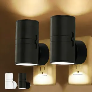 Night Light Plug in Soft White 3000K 0-100LM Adjustable Brightness Dimmable Night Lights for Hallway Bedroom Stairway, 2 Pack LED Lamp Light