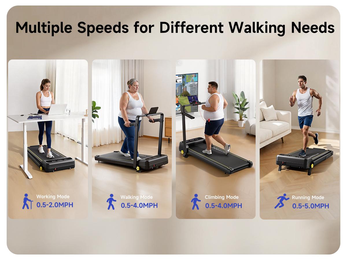 【Easter ideas】YPOO 15% Incline Treadmill with Side Handrails,  Foldable Treadmill Low-Noise Motor Walking Pad Home Workout Walking Pad for Cardio Routine, Gift for family Cozy CardioCompact Quiet Treadmill for Apartment Fitness home gym SpringStatements
