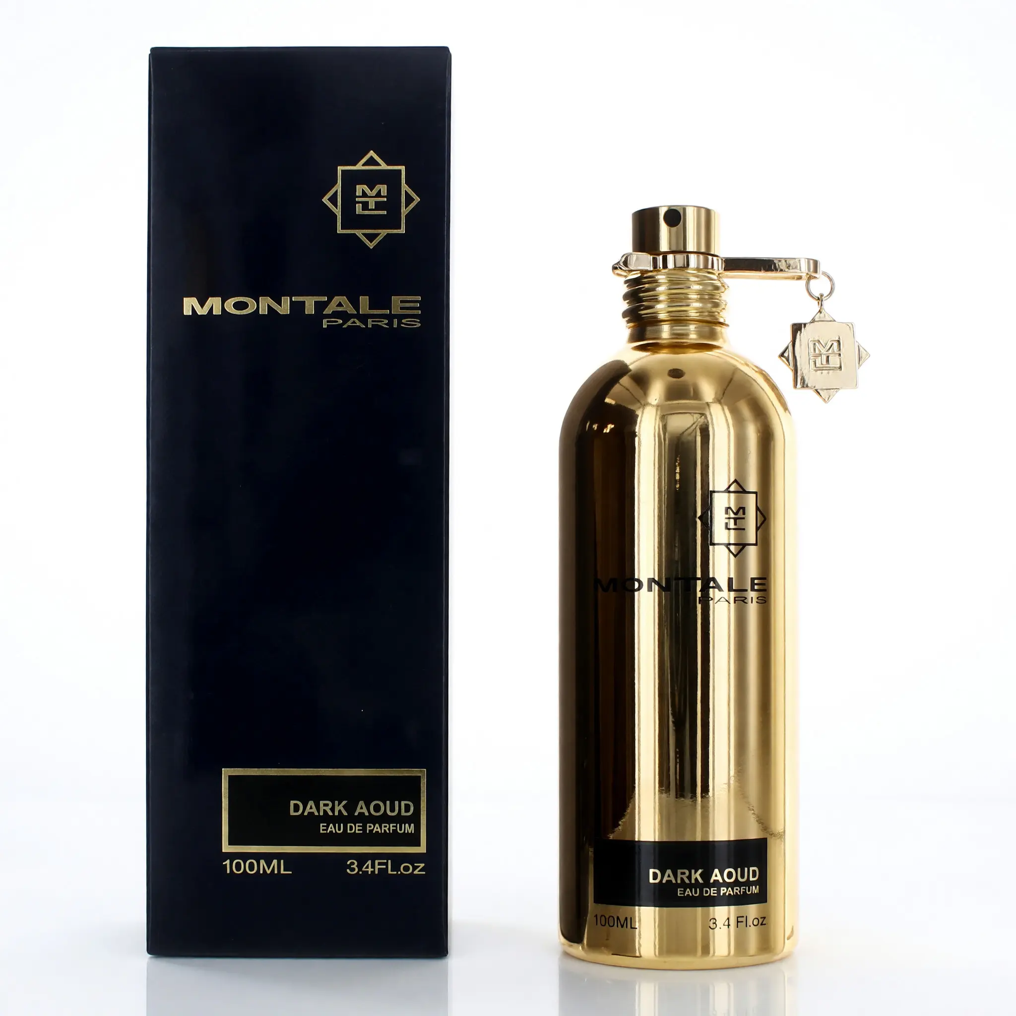 Montale Dark Aoud Dark Earthy Spicy Woody Sandalwood Amber Leather Women's Eau de Parfum (EDP) Spray, 3.4 fl oz