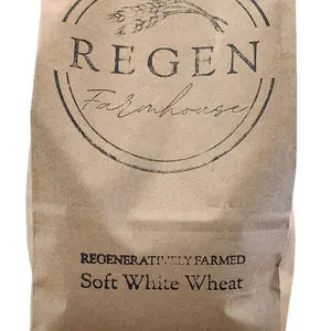 Regen Farmhouse Fresh Milled Soft White Wheat Berries 5 Pounds Organic Regenerative for Baked Goods. Breads, tortillas & blends. Healthy alternative to shelf stable flour. Jam packed with 40 out of the 44 nutrients the human body needs. Real flour.