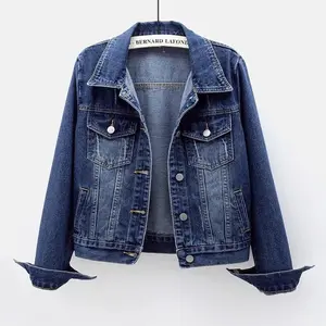Spring Autumn Women’s Denim Jacket Long Sleeve Overcoat Loose Denim Coat Button Outwear Jeans Jackets 5XL (Sportswear Set)233