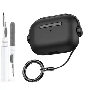 Case for AirPods Pro 2 2022 with Secure Lock, Protective Shockproof Cover for Apple Airpods Pro 2nd Generation with Cleaning Kit Protection Headphone Bag