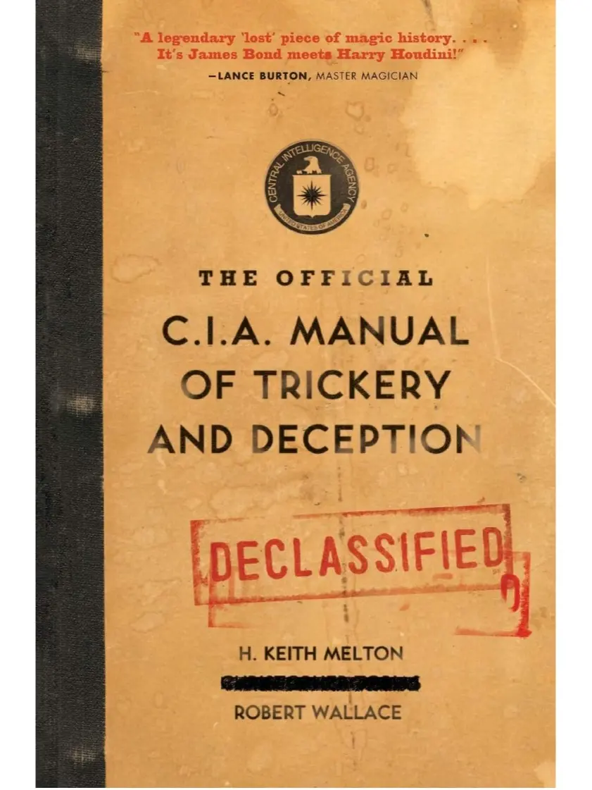 The Official CIA Manual of Trickery and Deception - Cold War History Magical Handbook for CIA Agents, Soft-Cover Literature & Art Paperback Book