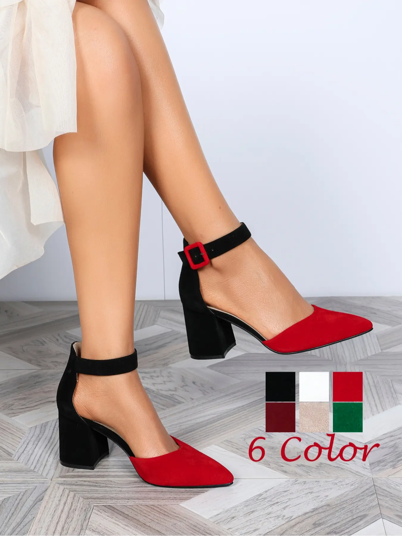 Women's Pointed Toe Dressy Buckle Design Wedge Heels, Elegant Plain PU Leather Formal Shoes, Wedding Party Office Casual Wear, All Seasons Medium Width Footwear, Casual Summer Shoes