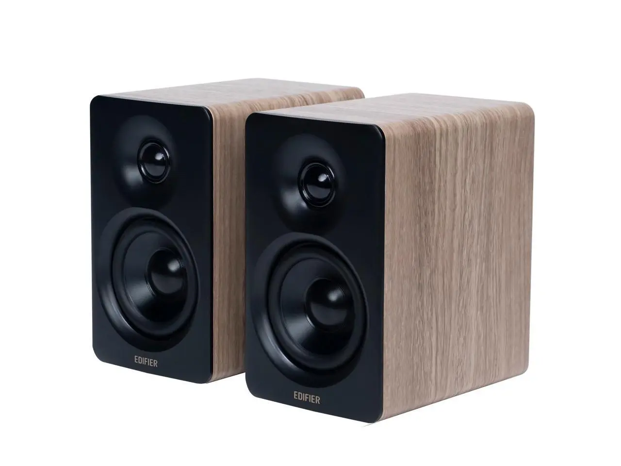 Edifier Bookshelf Speakers, 66W RMS Desktop Speakers, Hi-Res Audio & Hi-Res Wireless Audio Computer Speakers, Bluetooth V5.3 Speakers with USB-C AUX Input and Stands  Oak