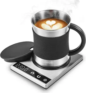 COSORI Coffee Mug Warmer & Mug Set, 17 oz Beverage Cup Warmer for Home & Office, Touch Tech & LCD Display, 304 Stainless Steel, Ideal Coffee Gift